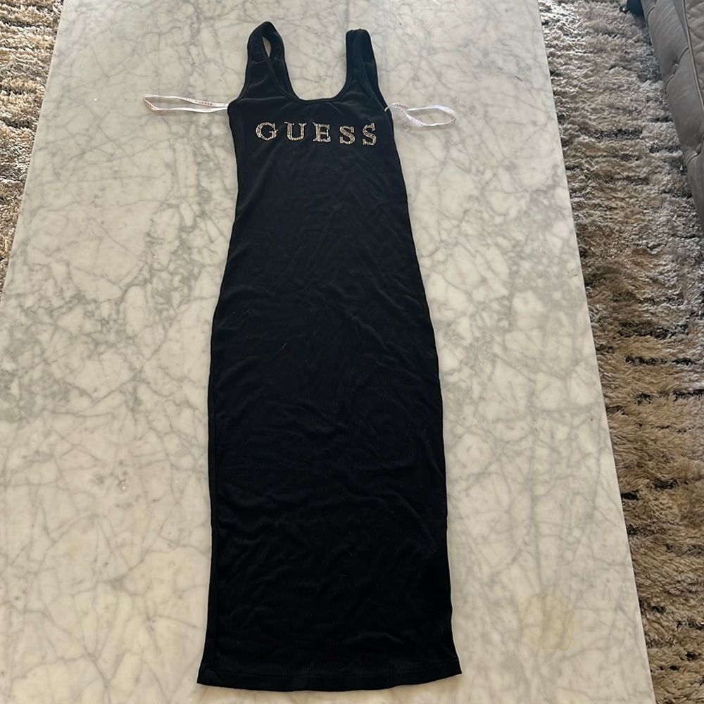 Guess black long dress